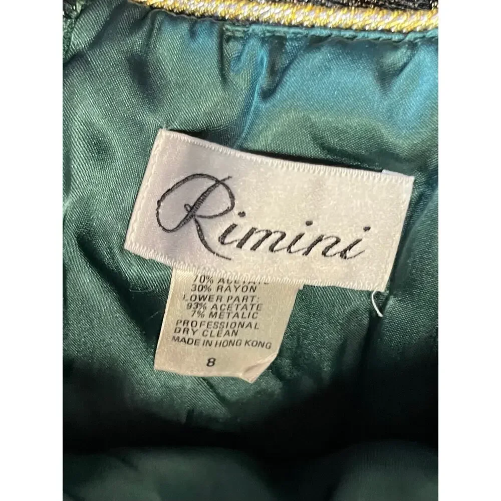 Rimini Vintage Striped Velvet 80's Maxi Dress - Picture 7 of 7